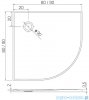 New Trendy Nex Shade brodzik konglomeratowy półokrągły 80x80x3,5 cm beżowy B-0481